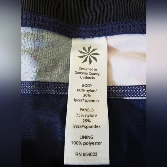 ATHLETA navy floral tights M - Picture 5 of 6
